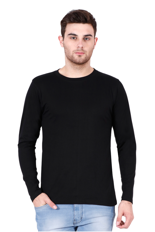 Black Full Sleeves Men's T-Shirt
